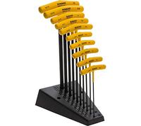 Bondhus 13190 - Juego de destornilladores hexagonales con mango en T, 10 unidades, incluye soporte de 3/32 a 3/8 pulgadas