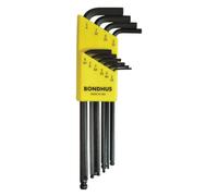 Bondhus 10938 - Llave de ángulo fijado cabeza esférica blx10, 10 unidades,