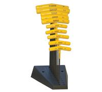 Bondhus 13190 - Juego de destornilladores hexagonales con mango en T, 10 unidades, incluye soporte de 3/32 a 3/8 pulgadas