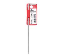 Bondhus 17056 Tagged y barcoded punta extremo de bola de 3 mm Hex llave Allen con Briteguard acabado, 126 mm