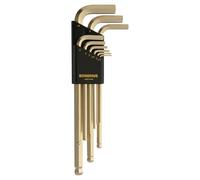 Bondhus Juego de 9 llaves en L punta-bola GoldGuard™ métrica 1.5-10 mm