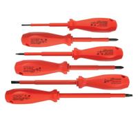 Bondhus Juego de 6 destornilladores ranurados y cruzados BasicGrip; 3/32, 5/32, 7/32, 1/10,2 cm, PH1 y PH2