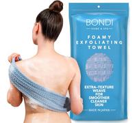 BONDI - Paño exfoliante para piel suave, extra largo, perfecto para frotar la espalda, fabricado en Japón