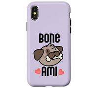 Bone AMI Bon Buen Amigo Divertido Perro Francés Dueño Meme Carcasa para iPhone X/XS