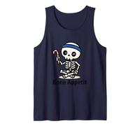Bone Appétit - Esqueleto para meditar, diseño de bastón de Caramelo Camiseta sin Mangas