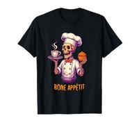 Bone Appétit Funny Halloween Skeleton Chef Cooking Cook Camiseta