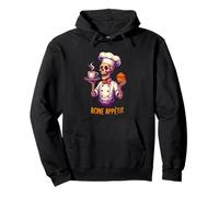Bone Appétit Funny Halloween Skeleton Chef Cooking Cook Sudadera con Capucha