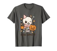Bone Appétit Lindo Esqueleto Calabaza café Halloween diseño Camiseta