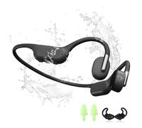 Bone Conduction Headphones with 32GB MP3 Player, Bluetooth 6.0 Open-Ear Headset, IPX8 Waterproof for Swimming Running Cycling, HiFi Stereo 17mm Drivers, 15H Playtime, AI Voice Assistan (BK-32GB)