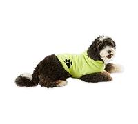Bone Dry Animal's Pet Collection - Bata de baño de Microfibra Absorbente Bordada con Cierre Ajustable, para Perros y Gatos, Color Verde Lechuga, Talla S