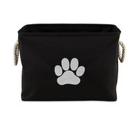 Bone Dry Cubo de basura plegable, algodón, negro, pequeño rectángulo