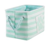 Bone Dry Pet Storage Collection Cubo de Basura a Rayas, Algodón, Agua, Small Rectangle