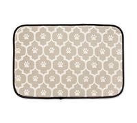 Bone Dry Tapete para Mascotas Lavable a máquina, Ultra Absorbente, pequeño, 12 x 18 Pulgadas, Color Piedra/Blanco Roto