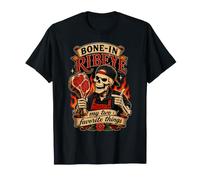 Bone In Ribeye Mis Dos Cosas favoritas Esqueleto Pitmaster BBQ Camiseta