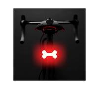 (Bone, Multicolor) 3664 Creative Bicycle Tail Light IPX2 Waterproof Small Bike LED Light Support USB Charging