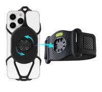 BONE Run Tie Connect Kit 2 Soporte para telfono celular para correr Brazalete deportivo desmontable y giratorio 360 Portador de telfono de entr