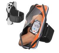 Bone Run Tie - Pulsera deportiva para teléfono móvil, diseño de doble capa para disipar el calor, correa deportiva para teléfono móvil, de 4,7 a 7,2 pulgadas (S (tamaño del brazo: 20-30 cm)