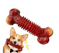 Bone-Shaped Dog Chew Toy, Calming Squeaky Interactive Pet Toy, Durable Bite Resistant Training Chew Design, Compromiso mental Estimulación Piece, Active Play Behavior Support Tool, for Home Backyard