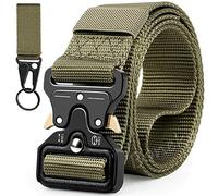 Boneke Cinturón Militar, Cinturón de Nailon Táctico Resistente con Correa de Metal de Liberación Rápida Para EDC de alta resistencia para el entrenamiento,Longitud 125cm