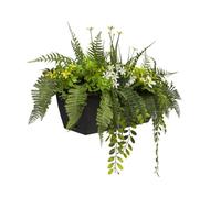 BONERVA Balconera Artificial para balcón Jardinera Colgante Floral con macetero 50x20 cm para Ventana y terraza Uso Exterior Resistente a la Intemperie Ideal viviendas y Locales sin Mantenimiento