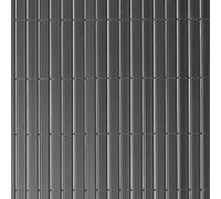 BONERVA | Cañizo PVC | Color Antracita | Valla de decoración exterior para jardín y terraza | Media caña (1x3 Metros)