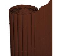 BONERVA | Cañizo PVC | Color chocolate/marrón | Valla de decoración exterior para jardín y terraza | Media caña (1,5 X 3 Metros)