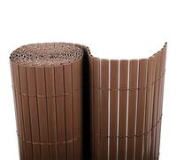 BONERVA | Cañizo PVC | Doble Cara | Valla de decoración Exterior para jardín y terraza (Chocolate, 2 x 3 Metros)