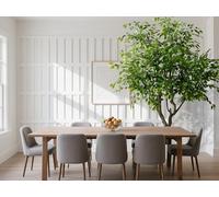 BONERVA Ficus Artificial Luxe, 250 cm, Verde, Tronco PE y Hojas PEVA, Planta Decorativa Interior, con Maceta Crema, para Hogar, Oficina, Hostelería