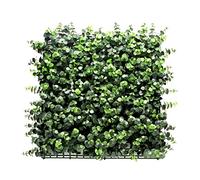 BONERVA Jardín Vertical Artificial Eucalipto 1m² (4 Paneles 50x50 cm) - Planta Decorativa Modular para Pared Interior y Exterior - Ideal Hogar, Oficina, Restaurante y Hotel - MAL1204