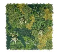 BONERVA Jardín Vertical Artificial Exterior 1 m², Jardín Vertical Pared, Panel de Plantas Artificiales, Pared de Plantas Artificiales, Interior y Exterior (Yellowstone)