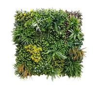 BONERVA | Jardín Vertical Artificial Mahón | Pack 1 Pieza 100 x 100 cm (1m²) | para Interior y Exterior | Muro Verde Artificial para hogar, restaurantes, oficinas, etc. | MAL1200