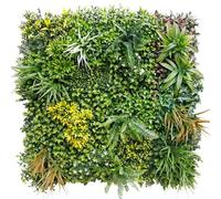 BONERVA | Jardín Vertical Artificial Menorca | Pack 1 Pieza 100 x 100 cm (1m²) | Reacción al Fuego Certificado Clase B | Para hogar, restaurantes, oficinas, etc, tanto interior como exterior | MAL1222