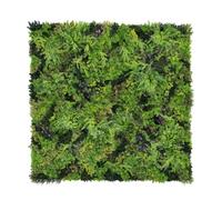 BONERVA Jardín Vertical Artificial Oslo Luxe Pack 4 Paneles 100x100 cm 4 m² Pared Vegetal Decorativa de follaje denso con toques Florales para Interior y Exterior para oficinas, hoteles y terrazas
