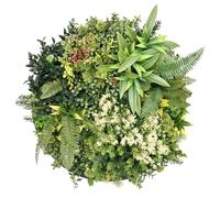BONERVA | Jardín Vertical Artificial Seychelles | 1 Pieza Circular de 50 cm de diámetro con Marco | Planta Artificial Decorativa para hogar, Oficina, Hotel, Restaurante, etc| MAL1225