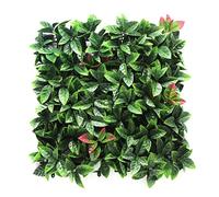 BONERVA | Jardín Vertical Photinia Rojo | Pack 4 Piezas 50x50cm (1m²)| Planta Artificial Decorativa para hogar, Oficina, Hotel, Restaurante, etc | MAL1209