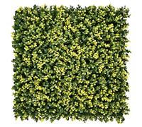 BONERVA | Jardín Vertical Sinica Amarillo | Pack 4 Piezas 50x50cm (1m²)| Planta Artificial Decorativa para hogar, Oficina, Hotel, Restaurante, etc | MAL1208