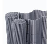 BONERVA | Pack 2 unidades Mimbre PVC | Color Antracita | Valla de decoración exterior para jardín y terraza | valla de ocultación para jardín de mimbre sintetico | Varias medidas (1,5x3 Metros)