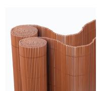 BONERVA | Pack 2 unidades Mimbre PVC | Color Marrón | Valla de decoración exterior para jardín y terraza | valla de ocultación para jardín de mimbre sintetico | Varias medidas (1x3 Metros)