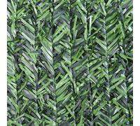 BONERVA | Seto Artificial Decorativo con 30 Varillas por Metro para Patios, Balcones, Vallas y Jardines | Verde 2 Tonos | 85% Ocultación | Fácil instalación, sin Mantenimiento, Anti UV (1x3 Metros)