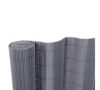 BONERVA Valla Mimbre PVC Antracita 1x3 Metros cañizo ocultacion Jardín y Terraza