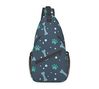 Bones and Dog Claws Chef Pizza Crossbody Bag, Sling Chest Cross Body Bag para Hombres y Mujeres, Utilizado para el Ocio y los Viajes
