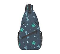 Bones and Dog Claws HD Japanese Red Carp Fish Sling Bag, Mochila de Hombro Paquete de Pecho Causal Crossbody Daypack para Mujeres Hombres Senderismo Viajes