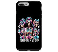 Bones Coffee Funny Spooky Hilarante Esqueleto Cansado Mamá Squad Carcasa para iPhone 7 Plus/8 Plus