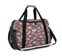 Bones Paws - Bolsa de viaje para niñas, niños, mujeres, hombres, animales, patas, fin de semana, bolsa de noche, bolsa de hombro para viajes, deportes, gimnasio