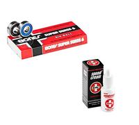 Bones Super Swiss 6 - Rodamientos para monopatín (8 Unidades, con lubricante Speed Cream Lubricante)