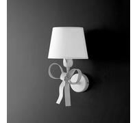 Bonetti Illumina Aplique Shabby Chic blanco 1 luz pantalla blanca