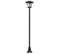 Bonetti Solar-Linterna LED 1 Luz Negro Cuadrada 180 cm Para Terraza Exterior