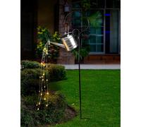 Bonetti Solarleuchte Gießkanne LED 91 cm IP44 Lichterkette Metal
