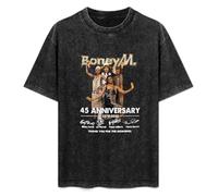 Boney M 45th Anniversary Thank You For The Memories T-Shirt Black Mens tee Unisex Shirt 3XL