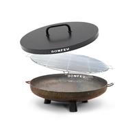 BonFeu BonBowl Brasero para el Jardín - Brasero para Exteriores - Brasere con Parilla y Tapa - BonFeu Set 60 cm